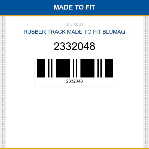 2332048 Rubber track Made to fit