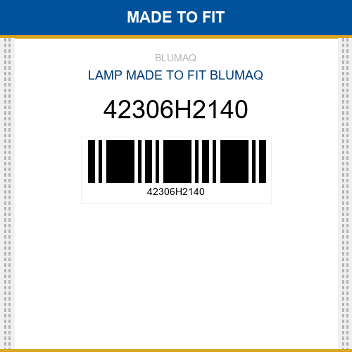 42306H2140 Lamp Made to fit for KOMATSU