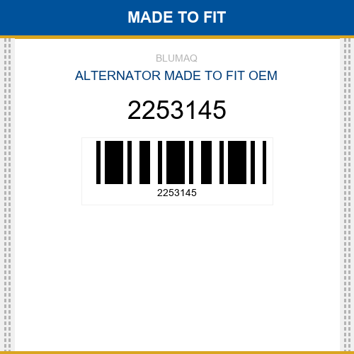 2253145 Alternator Made to fit