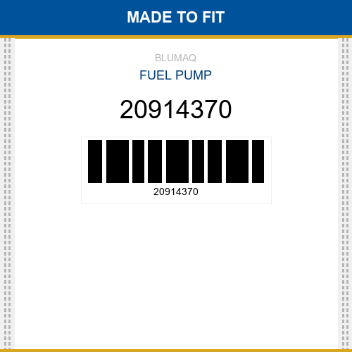 20914370 Fuel pump Made to fit for VOLVO