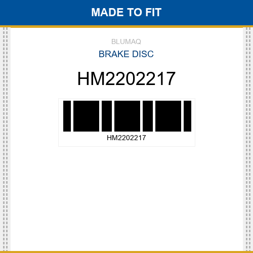 HM2202217 Brake disc Made to fit for HAMM