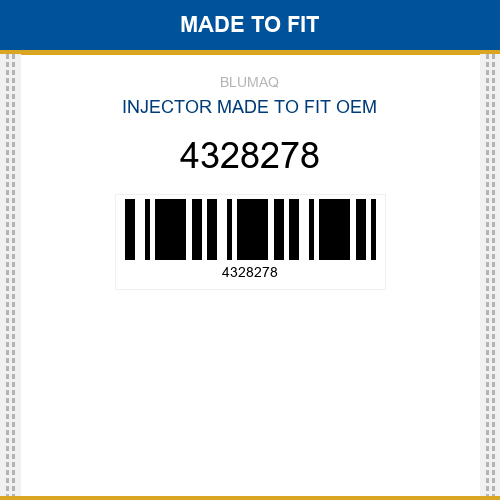4328278 Injector Made to fit for CATERPILLAR