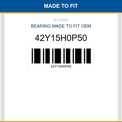 42Y15H0P50 Bearing Made to fit for KOMATSU