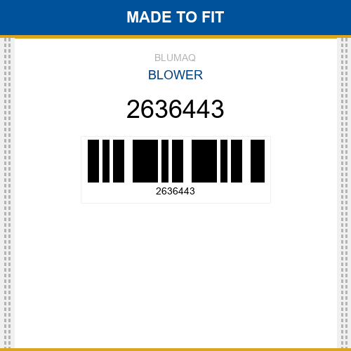 2636443 Blower Made to fit for CATERPILLAR