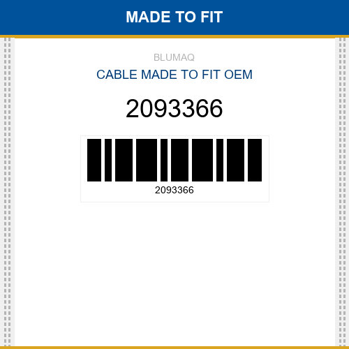 2093366 Cable Made to fit