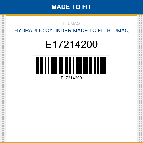 E17214200 Hydraulic cylinder Made to fit for VOLVO