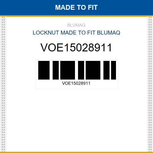 VOE15028911 Locknut Made to fit for VOLVO