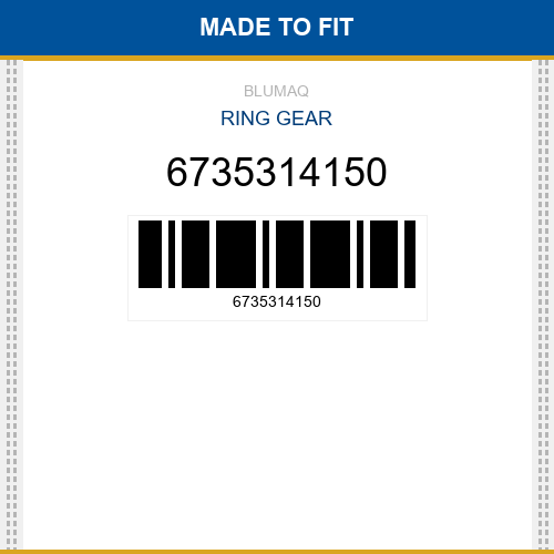 6735314150 Ring gear Made to fit for KOMATSU