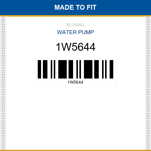 1W5644 Water pump Made to fit