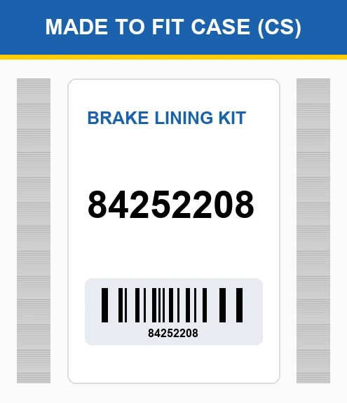 84252208 Brake lining kit Made to fit for CASE