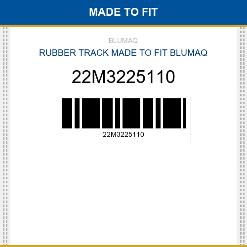 22M3225110 Rubber track Made to fit for KOMATSU