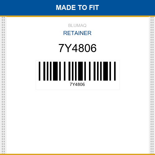 7Y4806 Retainer Made to fit for CATERPILLAR