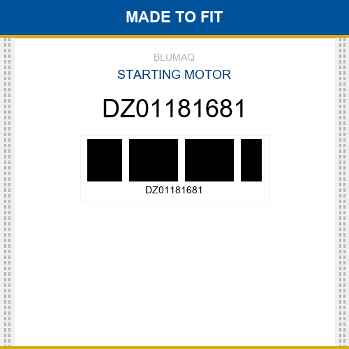 DZ01181681 Starting motor Made to fit for DEUTZ