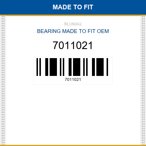 7011021 Bearing Made to fit for VOLVO