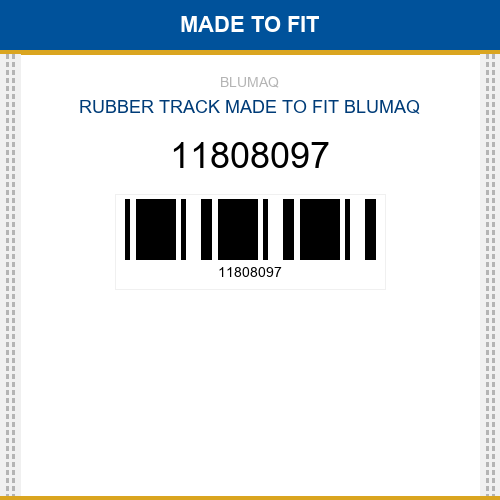 11808097 Rubber track Made to fit for VOLVO