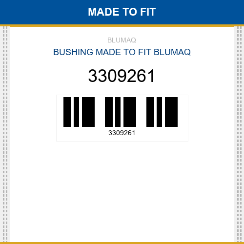 3309261 Bushing Made to fit