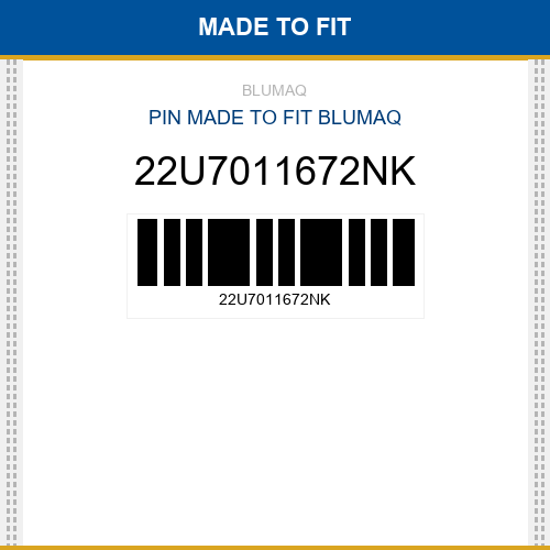 22U7011672NK Pin Made to fit for KOMATSU