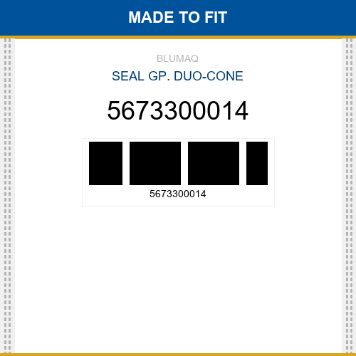 5673300014 Seal gp. duo-cone Made to fit for KOMATSU