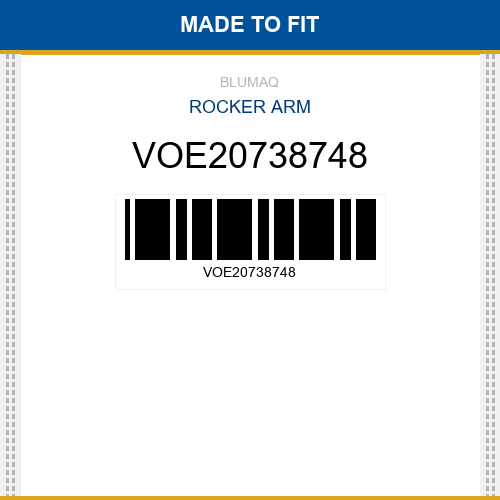 VOE20738748 Rocker arm Made to fit for VOLVO