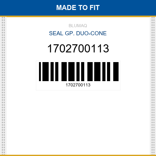 1702700113 Seal gp. duo-cone Made to fit for KOMATSU