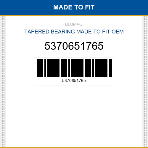 5370651765 Tapered bearing Made to fit for TEREX