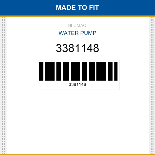 3381148 Water pump Made to fit for CATERPILLAR
