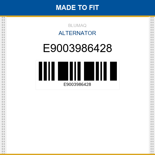 E9003986428 Alternator Made to fit for VOLVO