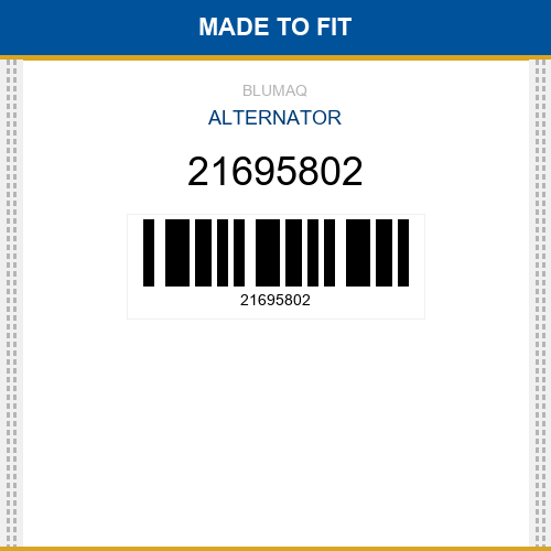 21695802 Alternator Made to fit for VOLVO