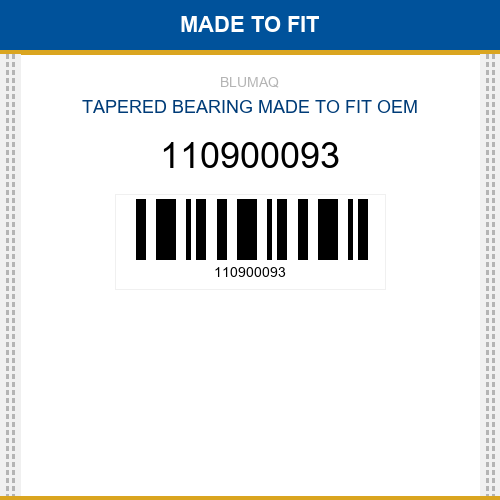 110900093 Tapered bearing Made to fit for Daewoo - Doosan
