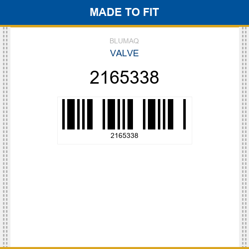 2165338 Valve Made to fit