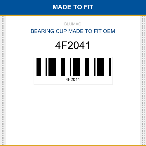 4F2041 Bearing cup Made to fit for CATERPILLAR