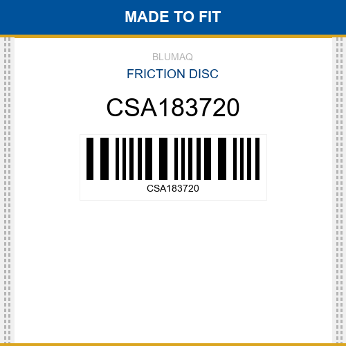 CSA183720 Friction disc Made to fit for CASE