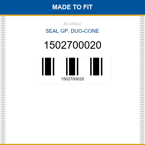 1502700020 Seal gp. duo-cone Made to fit for KOMATSU