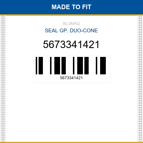 5673341421 Seal gp. duo-cone Made to fit for KOMATSU