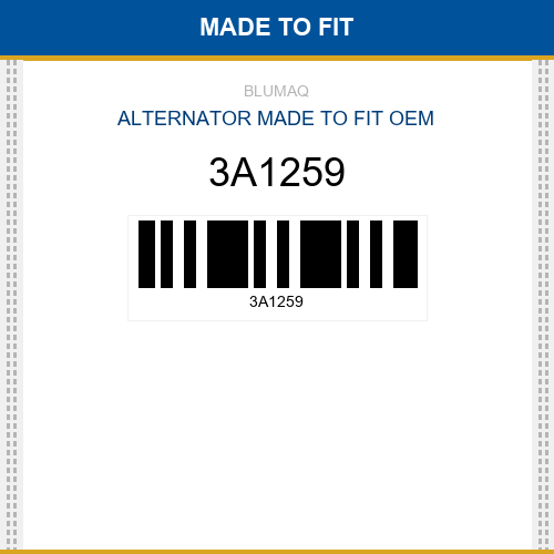 3A1259 Alternator Made to fit for CATERPILLAR
