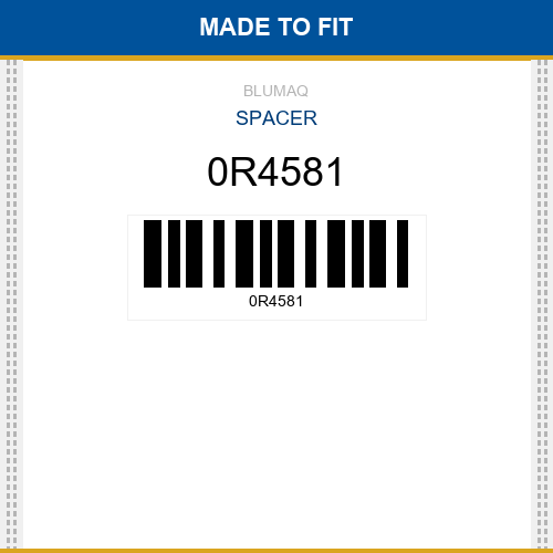 0R4581 Spacer Made to fit