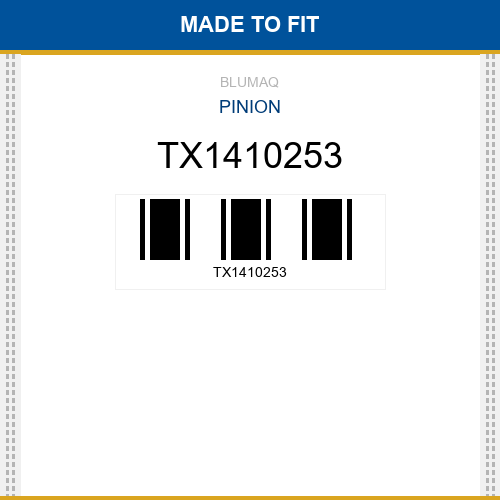 TX1410253 Pinion Made to fit for TEREX