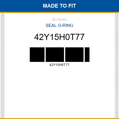42Y15H0T77 Seal o-ring Made to fit for KOMATSU