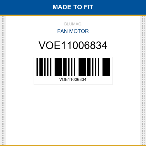 VOE11006834 Fan motor Made to fit for VOLVO