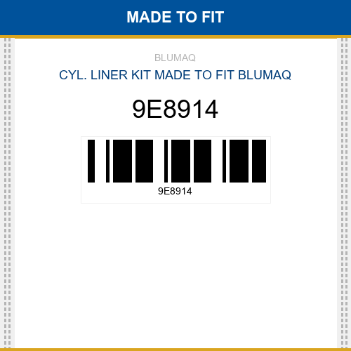 9E8914 Cyl. liner kit Made to fit for CATERPILLAR
