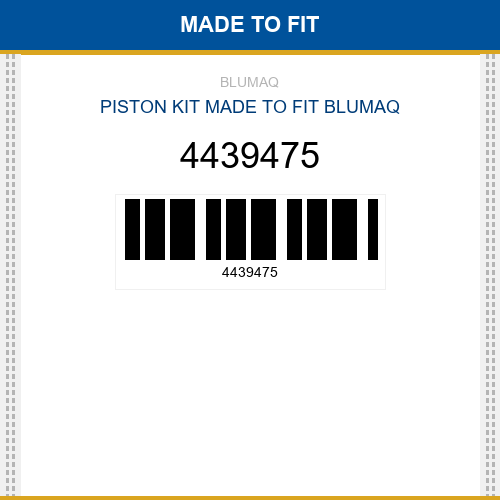 4439475 Piston kit Made to fit
