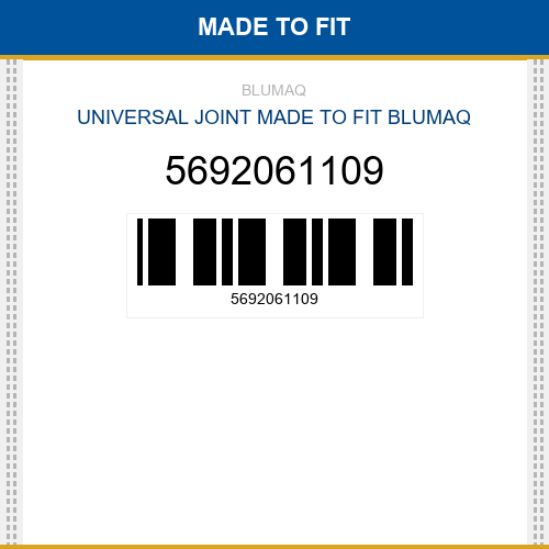 5692061109 Universal joint Made to fit for KOMATSU