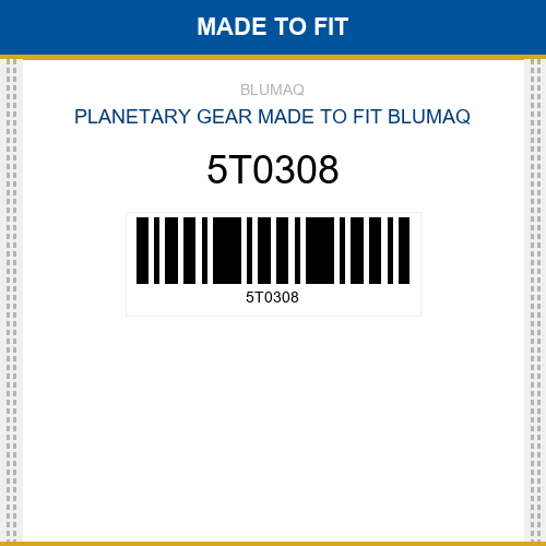5T0308 Planetary gear Made to fit for CATERPILLAR