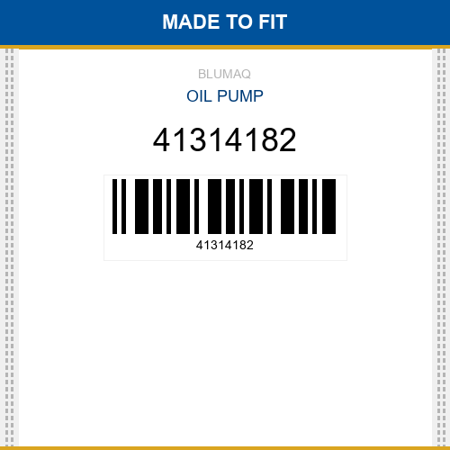 41314182 Oil pump Made to fit for KOMATSU
