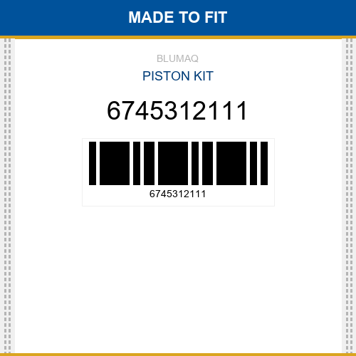 6745312111 Piston kit Made to fit for KOMATSU