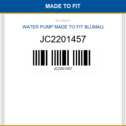 JC2201457 Water pump Made to fit for JCB