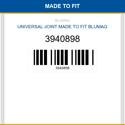 3940898 Universal joint Made to fit
