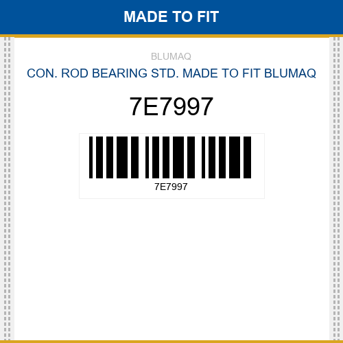 7E7997 Con. rod bearing std. Made to fit for CATERPILLAR