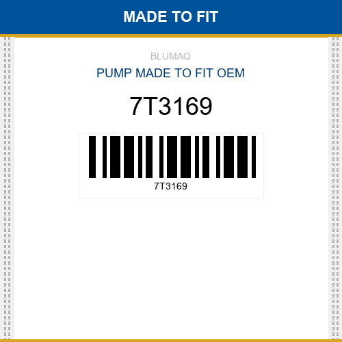 7T3169 Pump Made to fit for CATERPILLAR