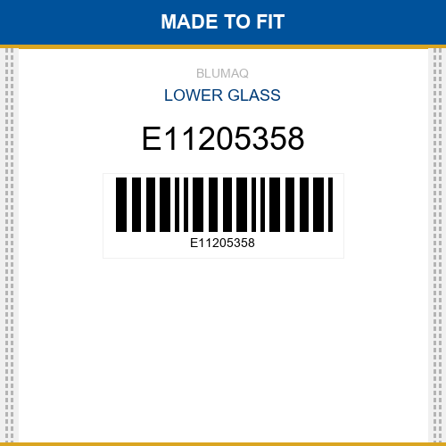 E11205358 Lower glass Made to fit for VOLVO